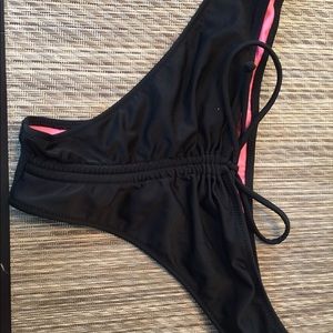 Victoria Secret Black cinched Bikini Bottoms